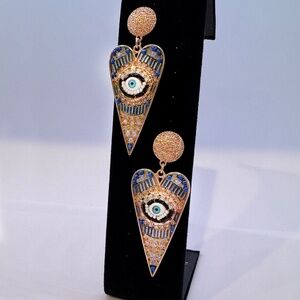 Evil Eye Gold Earrings